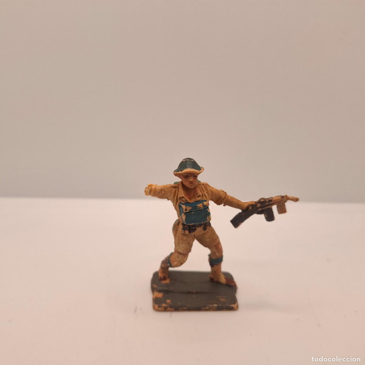 Gummi- und PVC-Figuren: Figura soldado goma pl&aacute;stico pvc antiguo