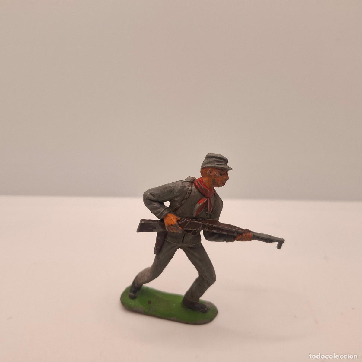 Gummi- und PVC-Figuren: Figura soldado goma pl&aacute;stico pvc antiguo