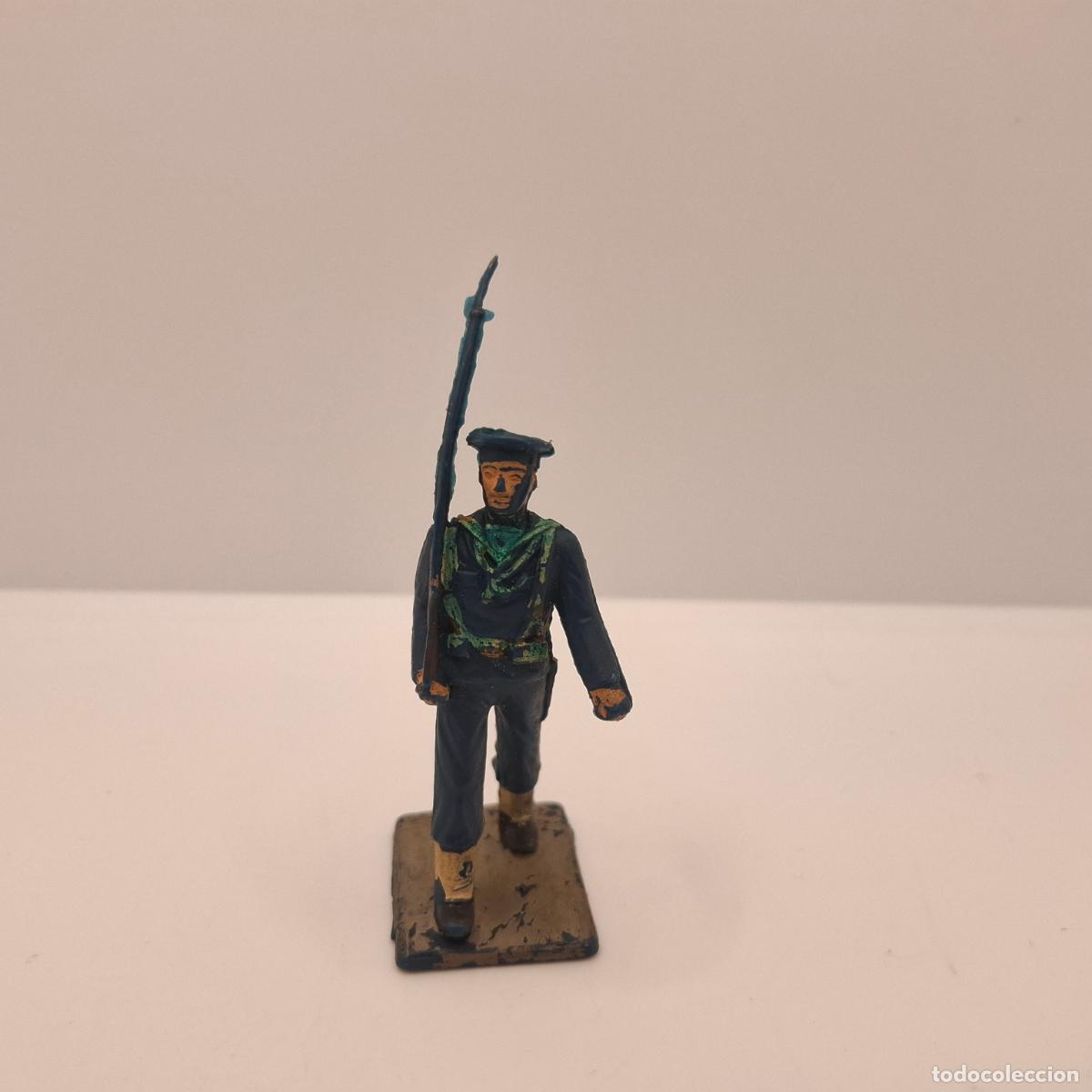 Gummi- und PVC-Figuren: Figura soldado goma pl&aacute;stico pvc antiguo