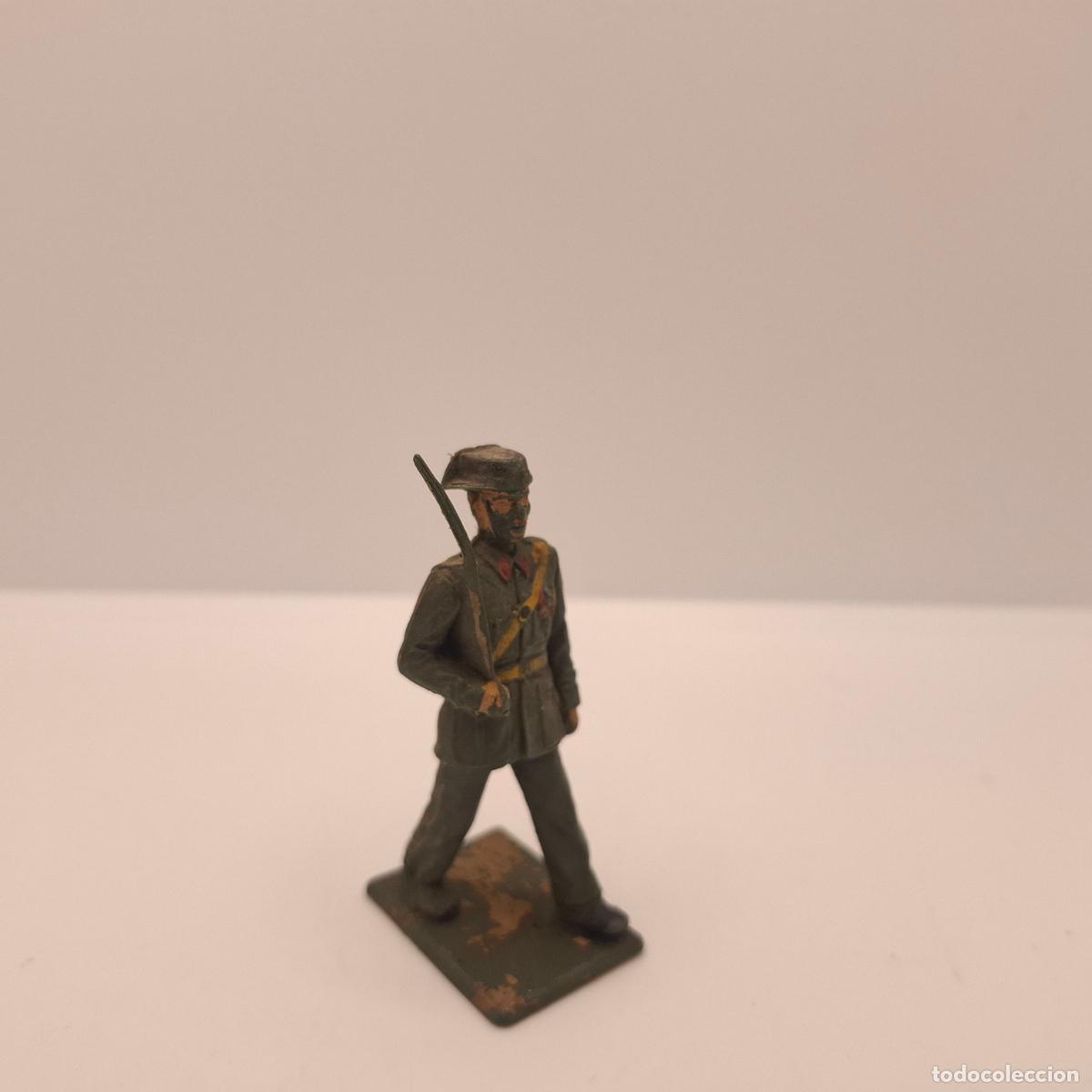 Gummi- und PVC-Figuren: Figura soldado goma pl&aacute;stico pvc antiguo