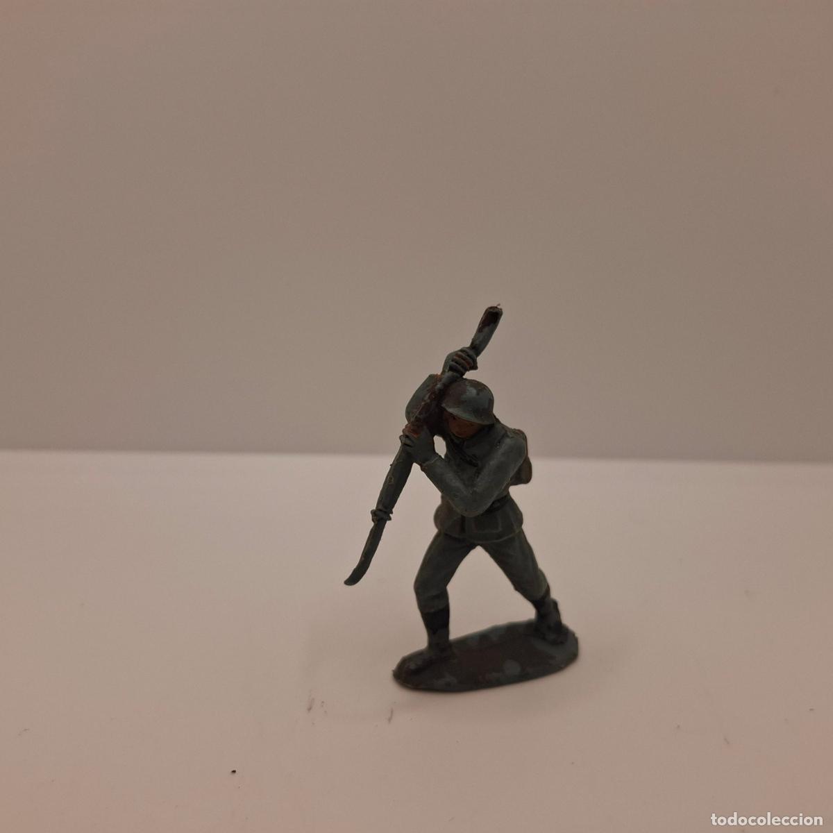 Gummi- und PVC-Figuren: Figura soldado goma pl&aacute;stico pvc antiguo