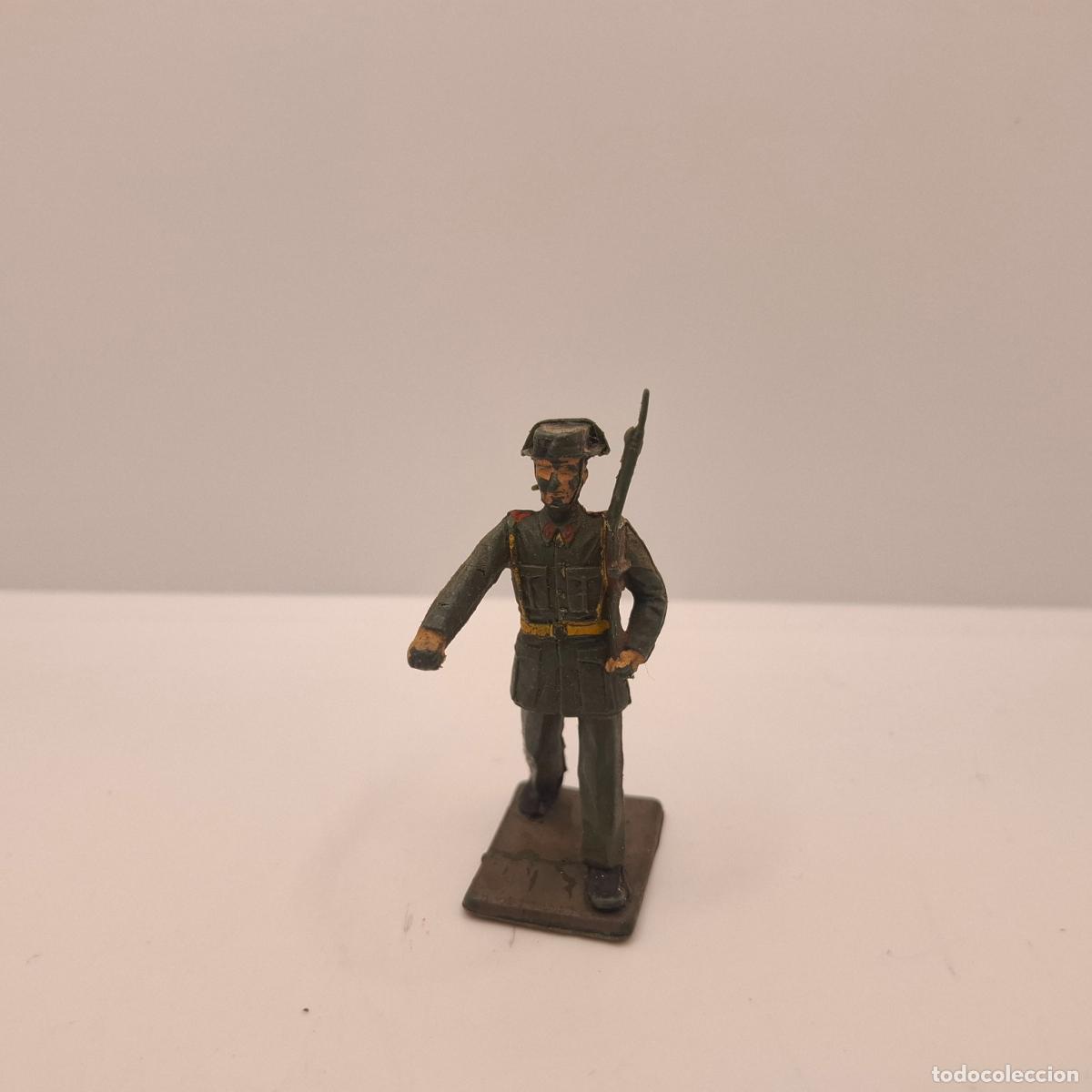 Gummi- und PVC-Figuren: Figura soldado goma pl&aacute;stico pvc antiguo