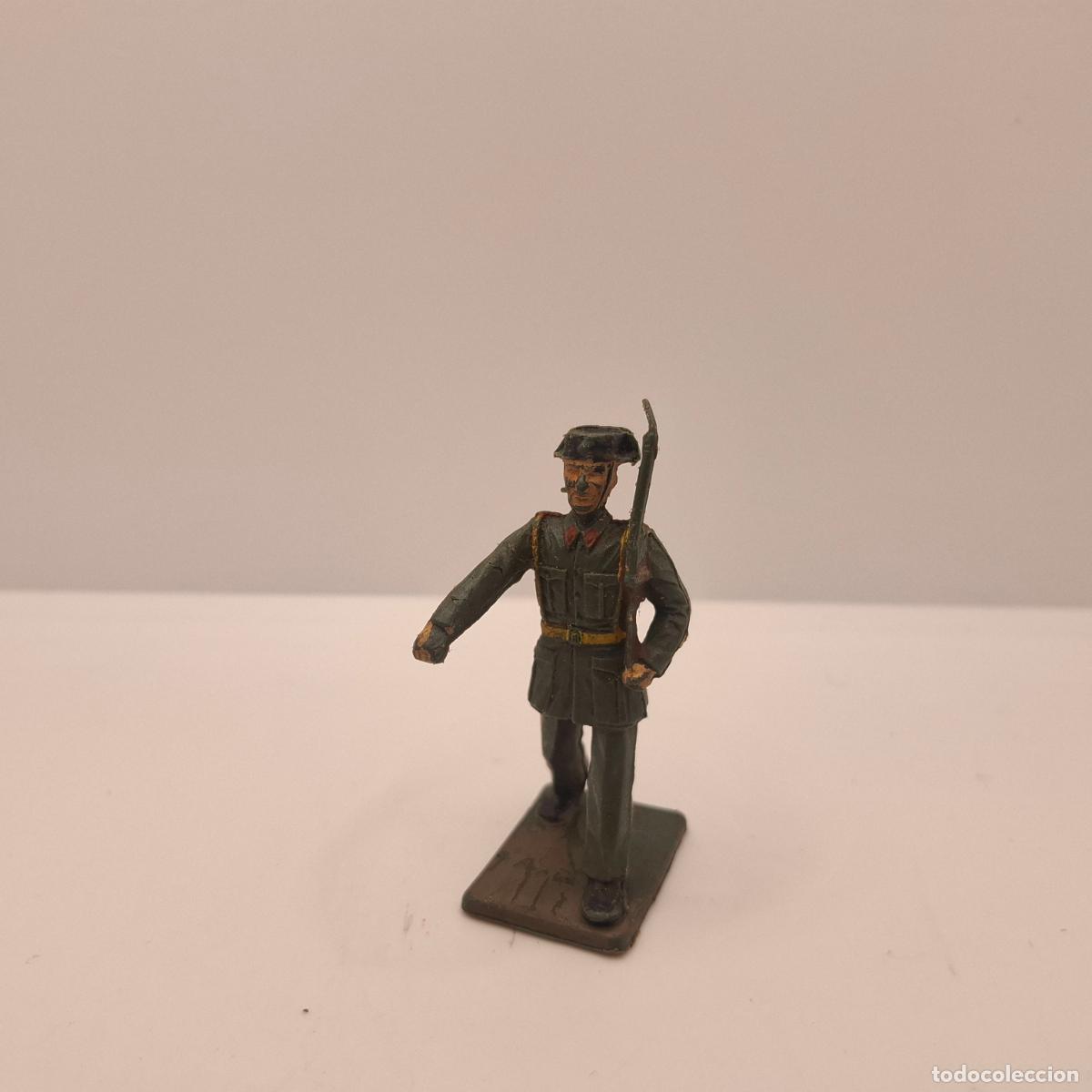 Gummi- und PVC-Figuren: Figura soldado goma pl&aacute;stico pvc antiguo