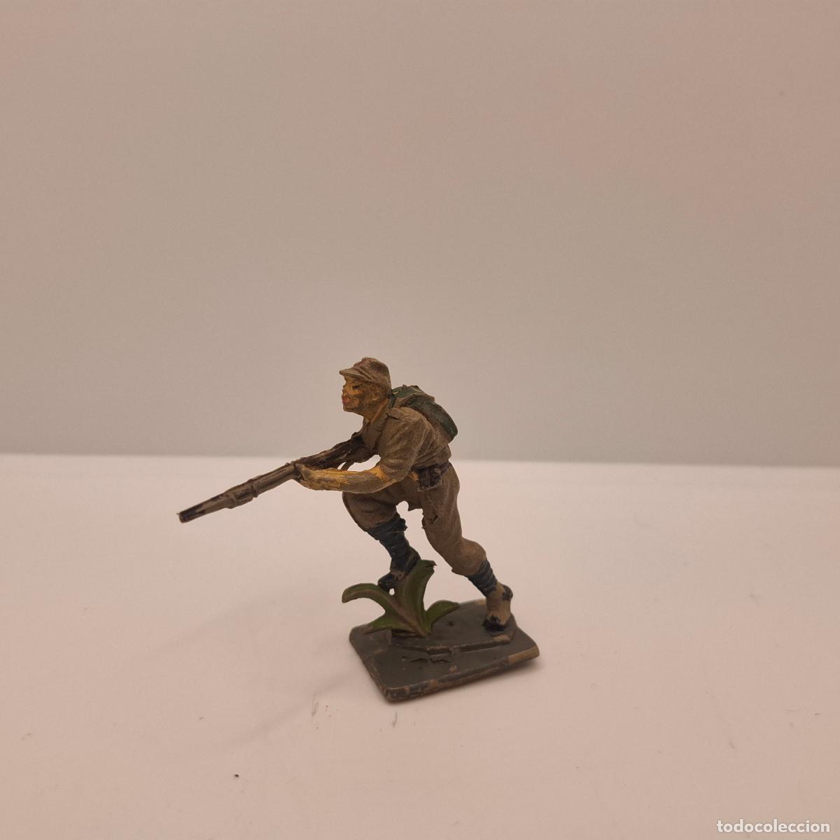 Gummi- und PVC-Figuren: Figura soldado goma pl&aacute;stico pvc antiguo