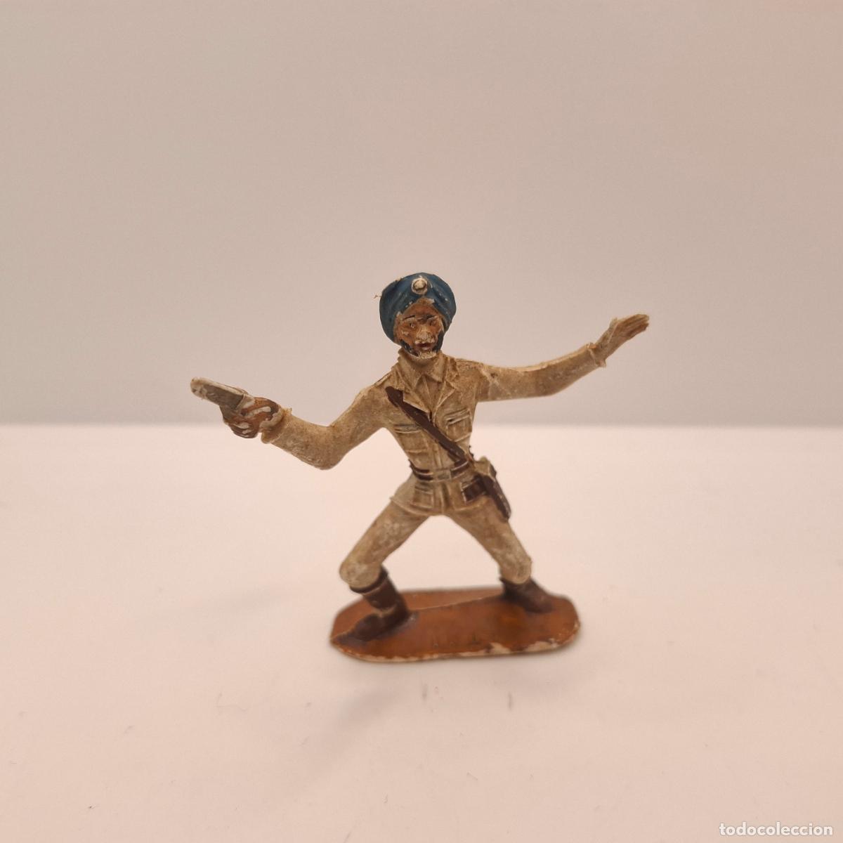 Figuras de goma y PVC: Figura soldado goma pl&aacute;stico pvc antiguo