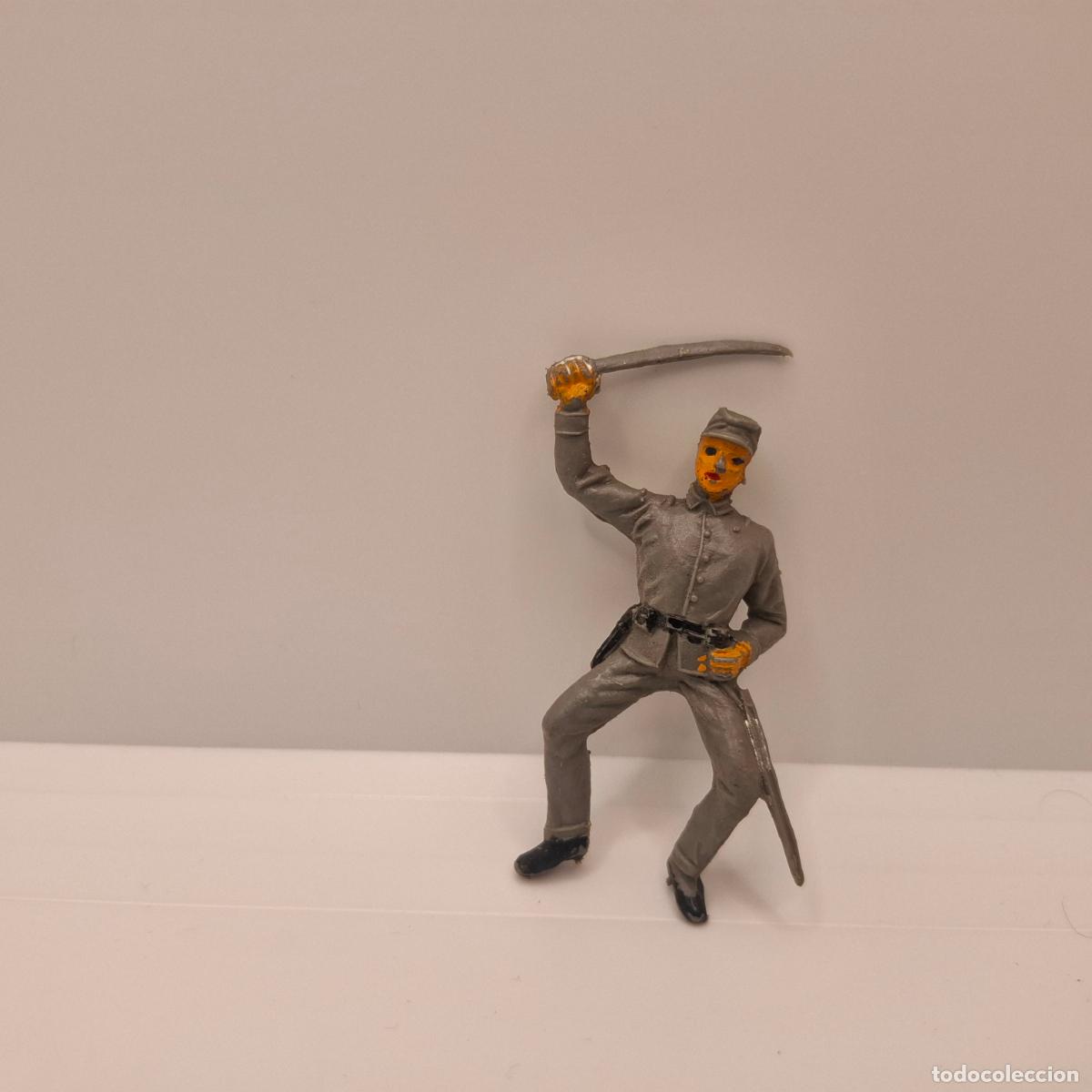 Figuras de goma y PVC: Figura soldado goma pl&aacute;stico pvc antiguo