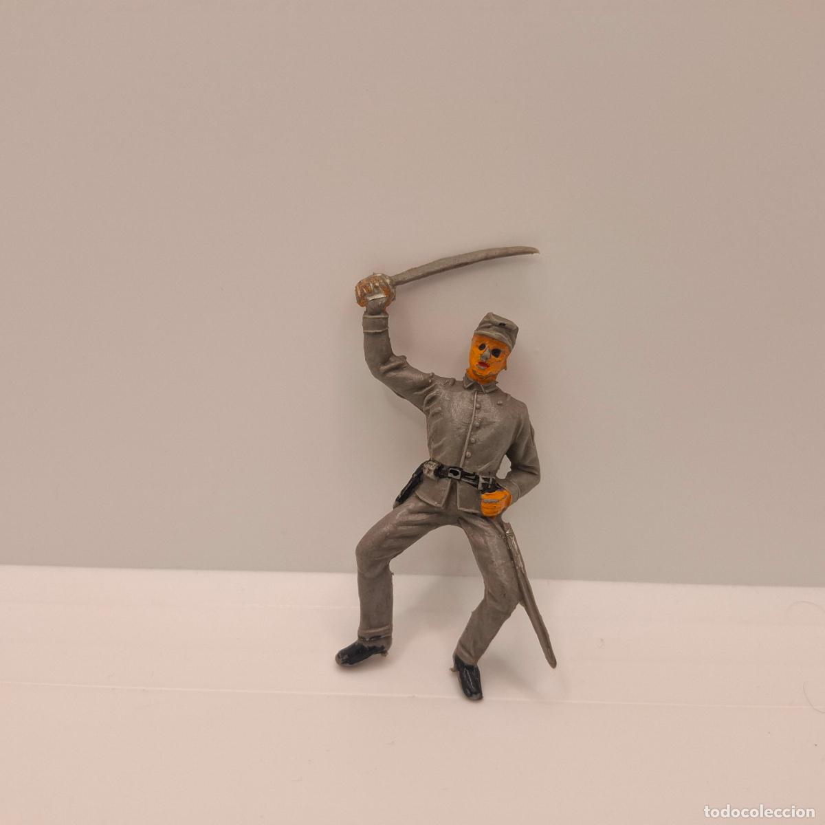 Gummi- und PVC-Figuren: Figura soldado goma pl&aacute;stico pvc antiguo