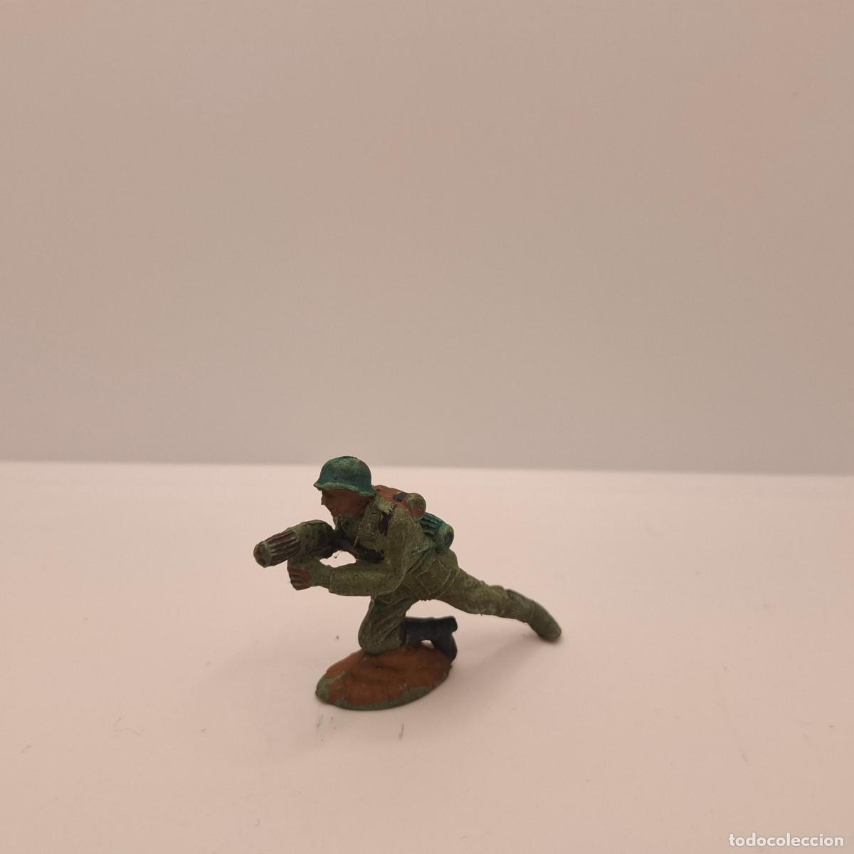 Rubber and PVC Figures: Figura soldado goma pl&aacute;stico pvc antiguo
