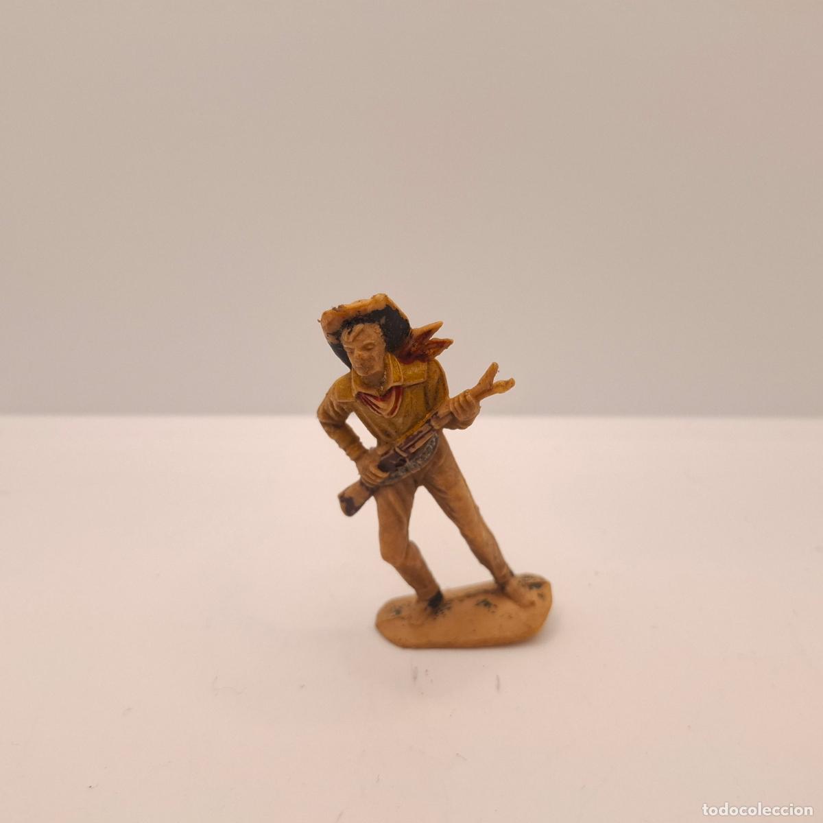 Gummi- und PVC-Figuren: Figura indios y vaqueros goma pl&aacute;stico pvc antiguo
