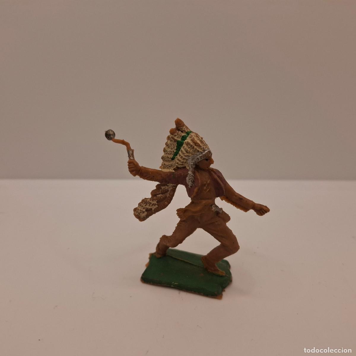 Gummi- und PVC-Figuren: Figura indios y vaqueros goma pl&aacute;stico pvc antiguo