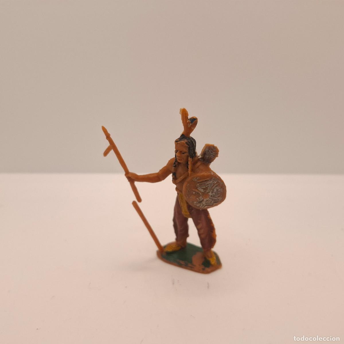 Gummi- und PVC-Figuren: Figura indios y vaqueros goma pl&aacute;stico pvc antiguo