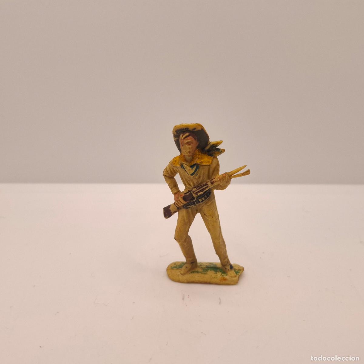 Gummi- und PVC-Figuren: Figura indios y vaqueros goma pl&aacute;stico pvc antiguo