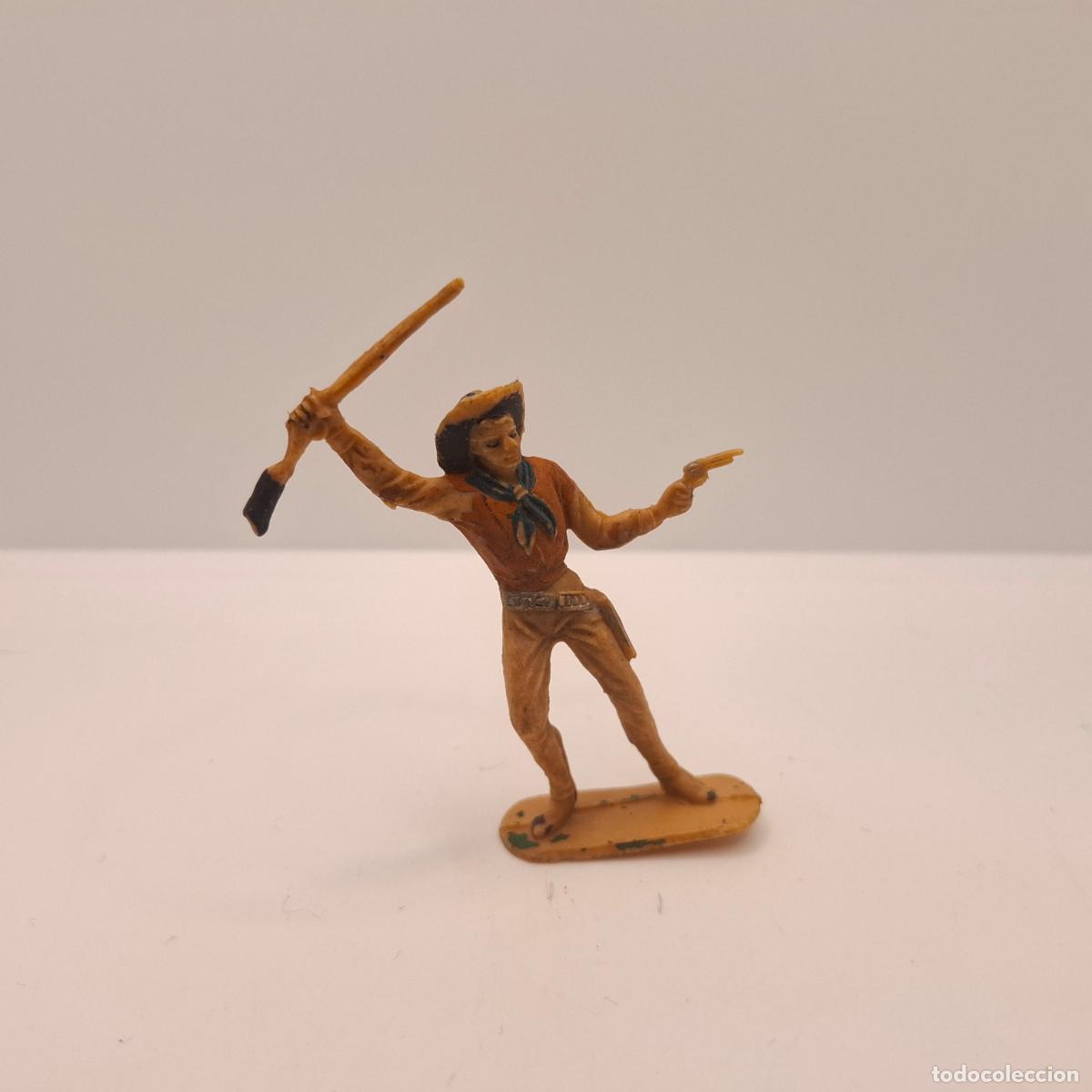 Gummi- und PVC-Figuren: Figura indios y vaqueros goma pl&aacute;stico pvc antiguo