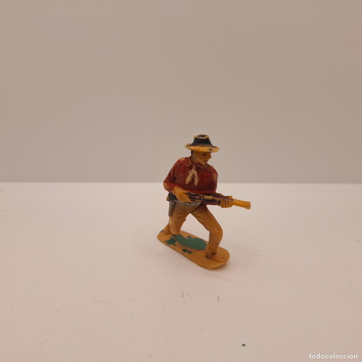 Gummi- und PVC-Figuren: Figura indios y vaqueros goma pl&aacute;stico pvc antiguo