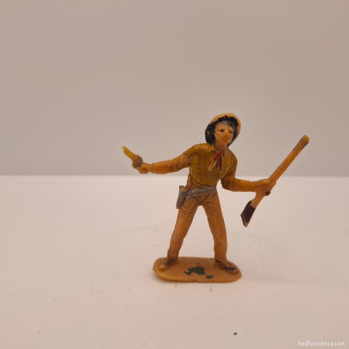 Gummi- und PVC-Figuren: Figura indios y vaqueros goma pl&aacute;stico pvc antiguo