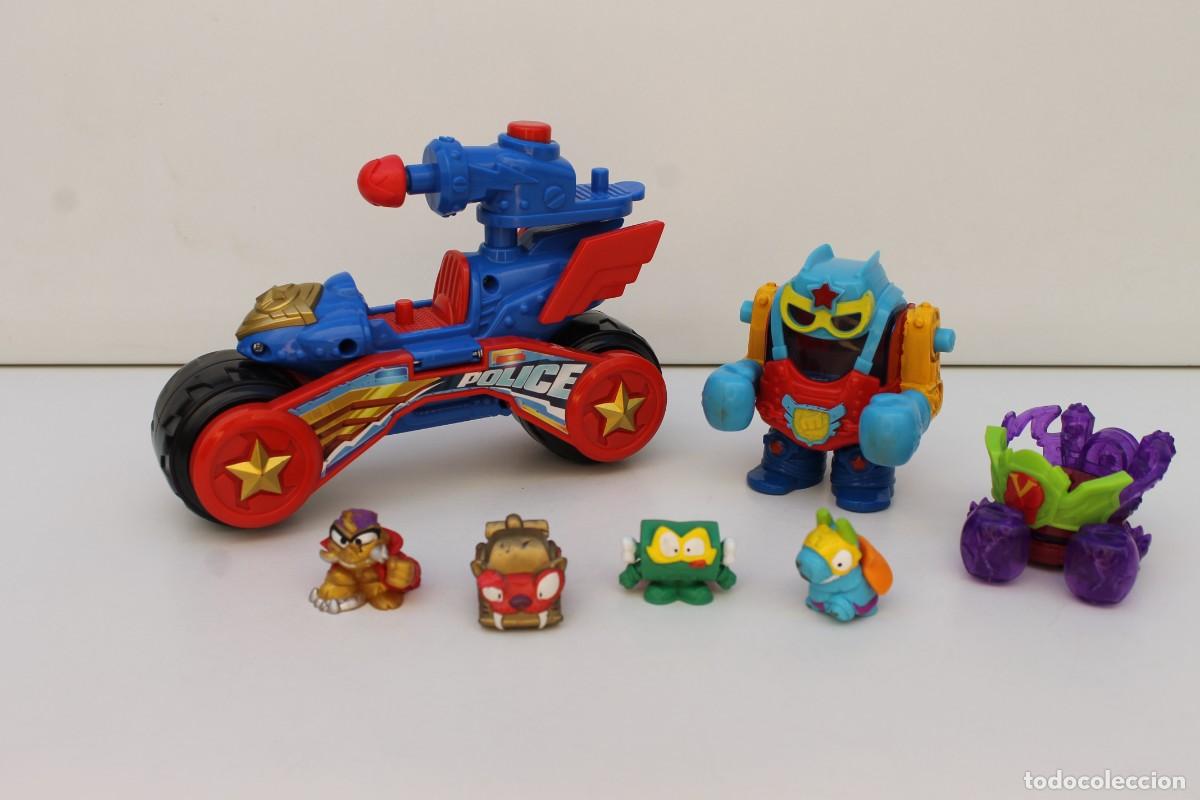 Figuras de goma y PVC: LOTE DE 3 VEHICULOS SUPERTHINGS Y 4 FIGURAS DE GOMA SUPERZINGS