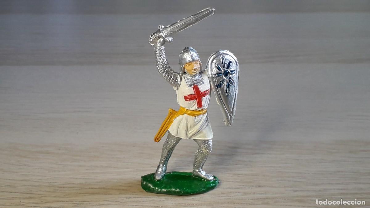 Gummi- und PVC-Figuren: Caballero Medieval Cristiano, goma, Pech made in Spain tipo Jecsan, original a&ntilde;os 50-60.