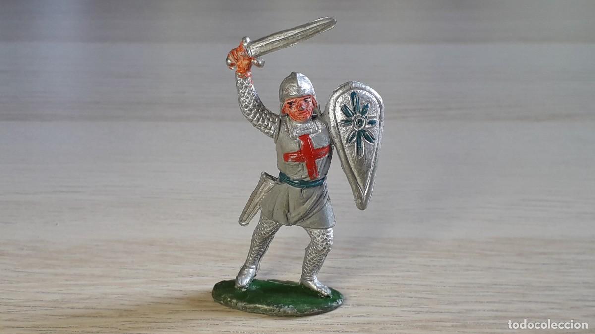 Gummi- und PVC-Figuren: Caballero Medieval Cristiano, goma, Pech made in Spain tipo Jecsan, original a&ntilde;os 50-60.