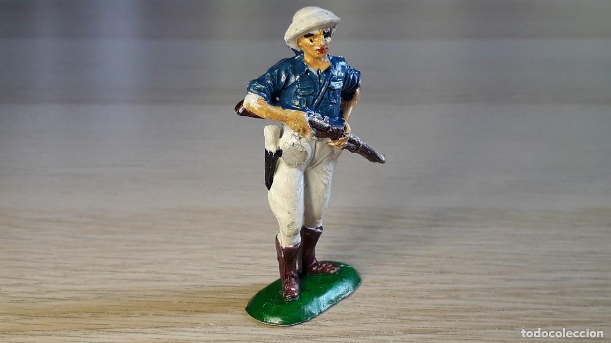 Figure di Gomma e PVC: Cazador Explorador Safari &Aacute;frica, fabricado en goma, Pech PH Spain, original a&ntilde;os 50-60.