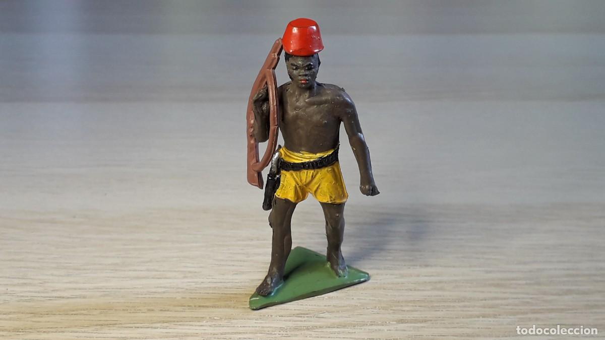 Figuras de goma y PVC: Askari Negro Safari &Aacute;frica Salvaje, fabricado en goma, Jecsan made in Spain, original a&ntilde;os 50.