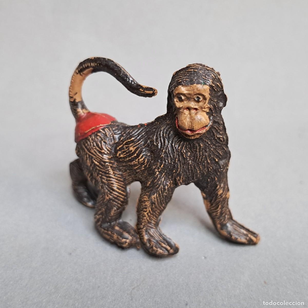 Figuras de goma y PVC: Mono Babuino en Goma, figura F 13 Pech Hermanos serie Fieras a&ntilde;o 1956