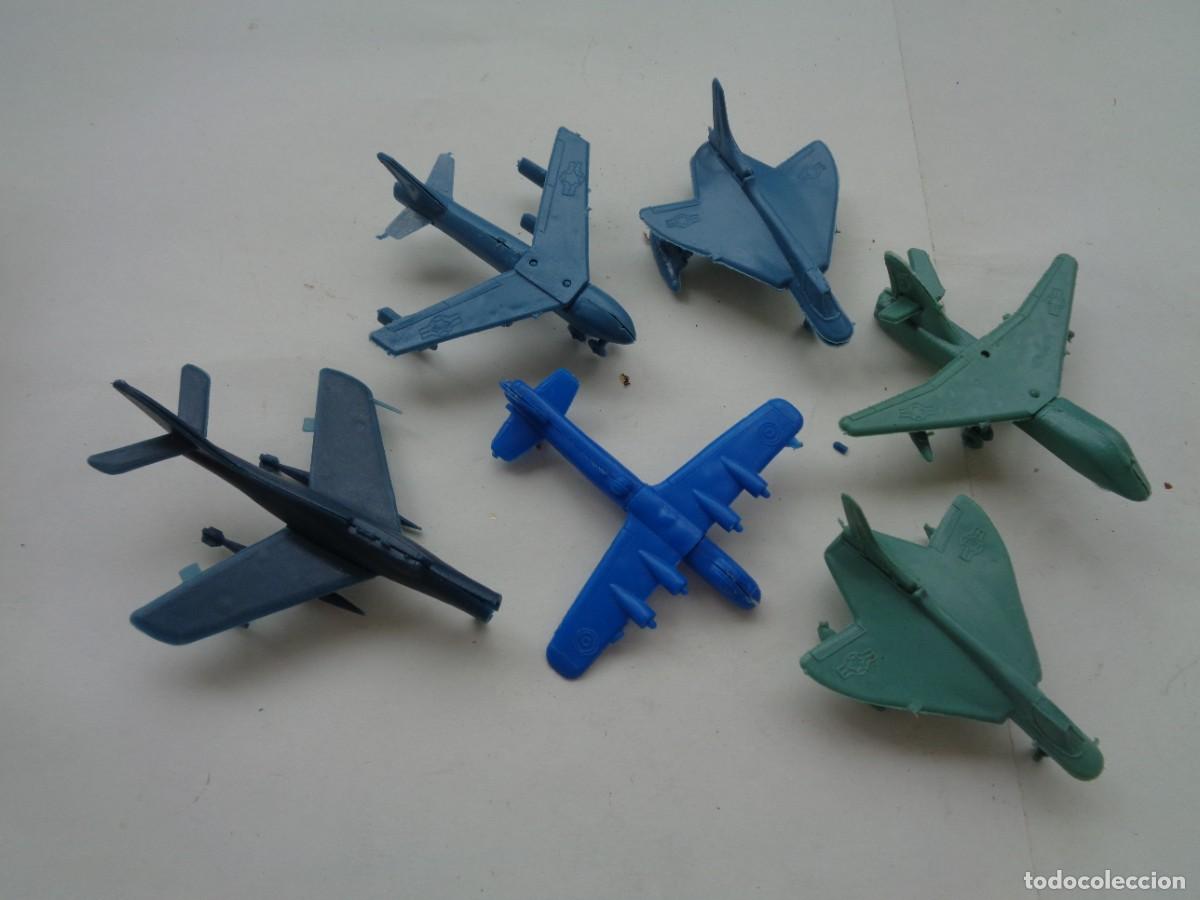 Figuras de Borracha e PVC: LOTE DE 6 AVIONES ANTIGUOS DE PLASTICO DE MONTAPLEX