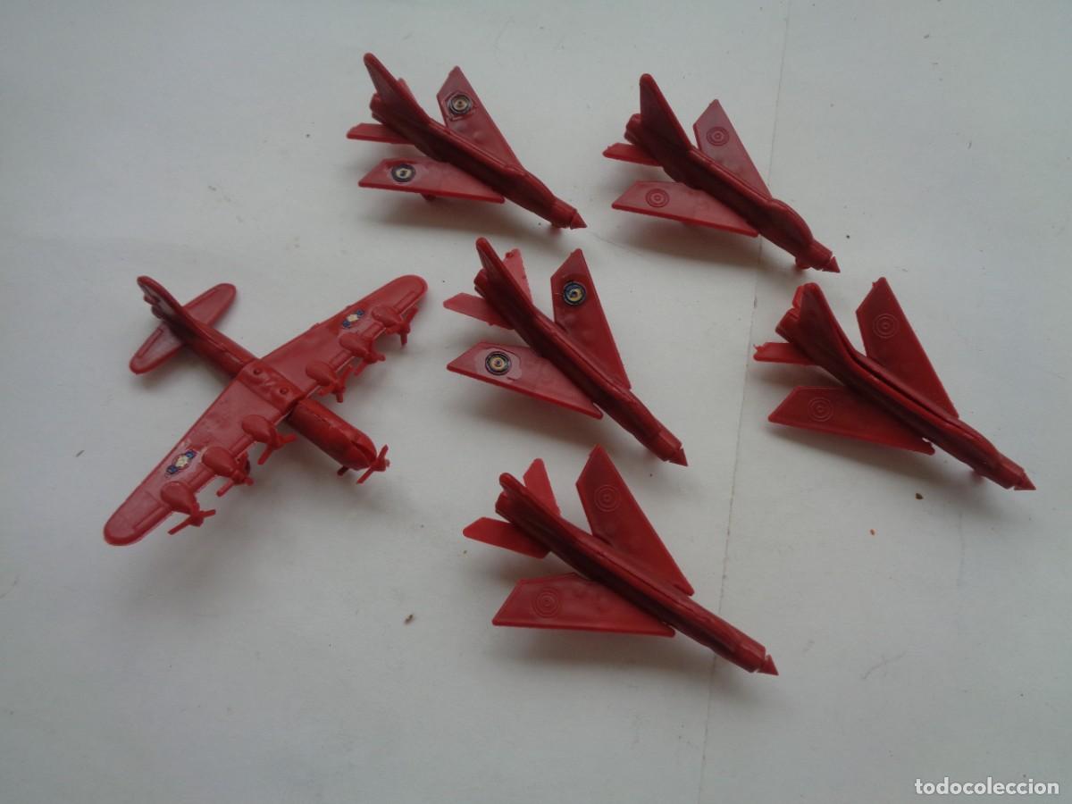 Figuras de Borracha e PVC: LOTE DE 6 ANTIGUOS AVIONES DE PLASTICO DE MONTAPLEX