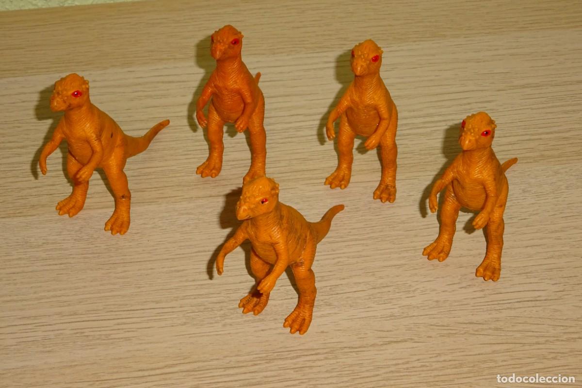 Figuras de goma y PVC: LOTE DE 5 DINOSAURIOS DE GOMA SEMIRIGIDA , 8 X 12 CMS . MADE IN CHINA