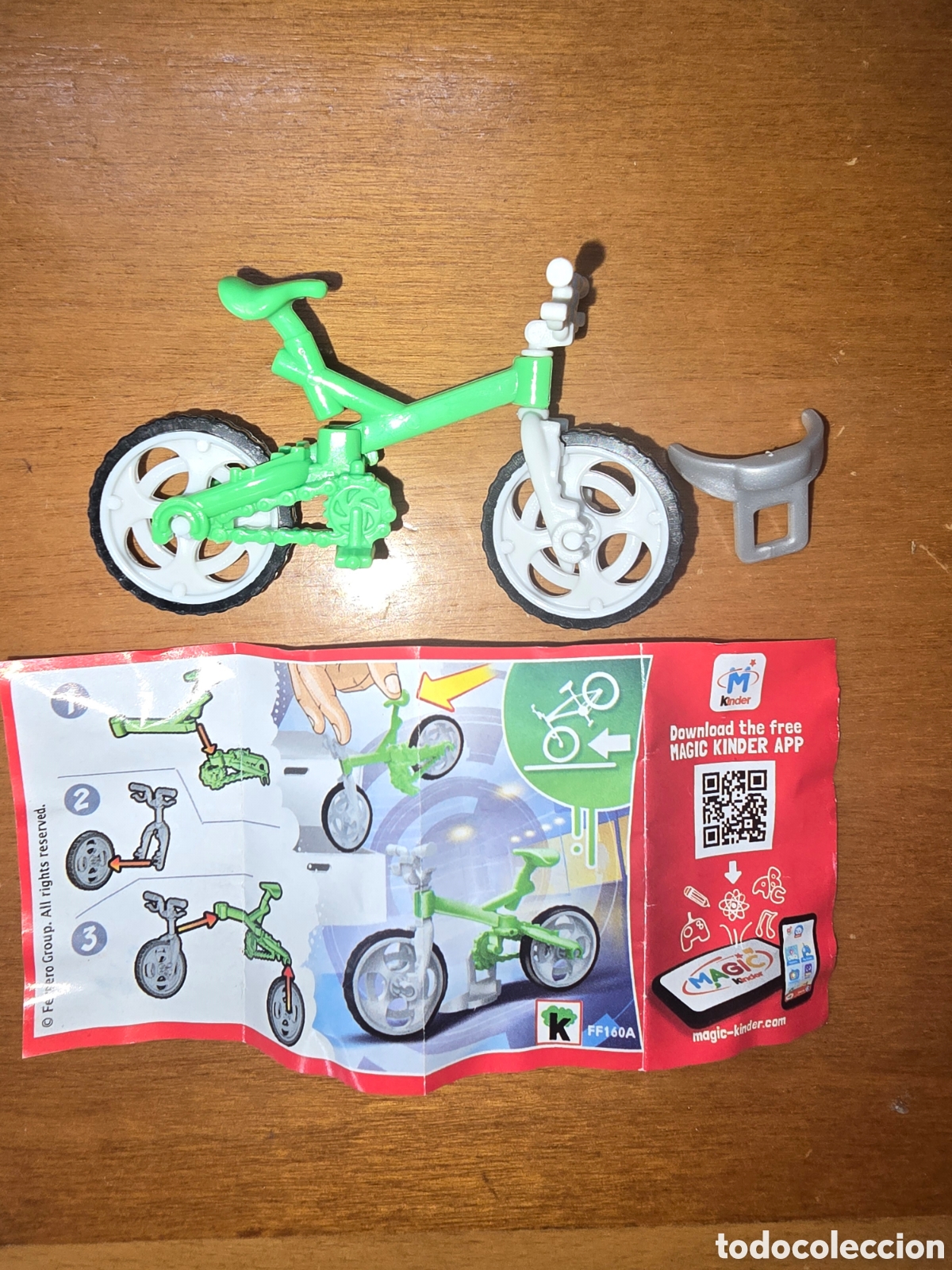 Figuras de goma Kinder: Figura kinder FF160A + bpz bici bicicleta montable mu&ntilde;eco colecci&oacute;n premium sorpresa