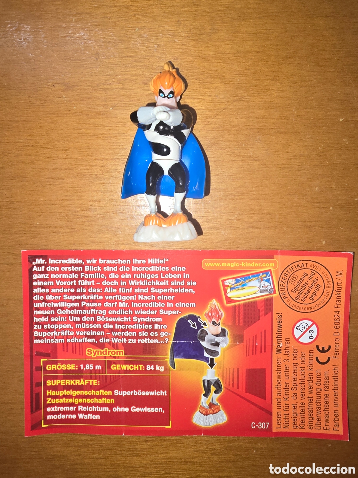 Figuras de goma Kinder: Figura kinder C-307 Syndrome de Los Incre&iacute;bles Disney mu&ntilde;eco dibujos animados premium