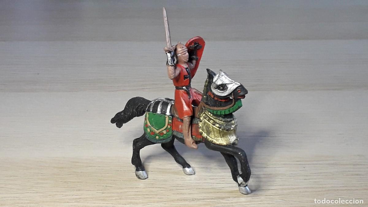 Figuras de Borracha e PVC: Medieval Cristiano Cruzado # 127, serie Edad Media, goma, Reamsa made in Spain, original a&ntilde;os 50-60.