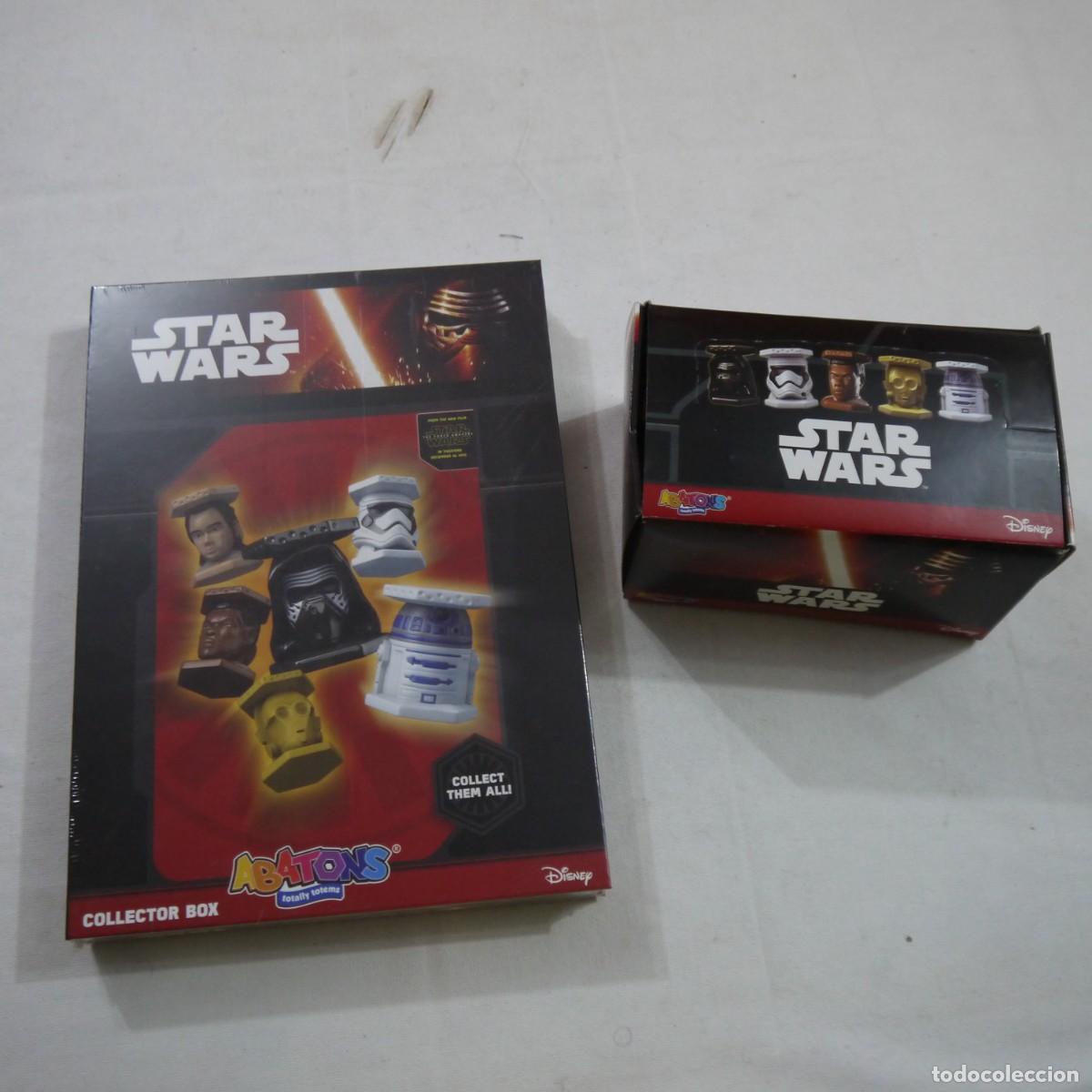 Figuras de goma y PVC: ABATONS STAR WARS. LOTE DE ESTUCHE/ALBUM PRECINTADO CON CAJA DE VENTA COMPLETA CON 30 SOBRES