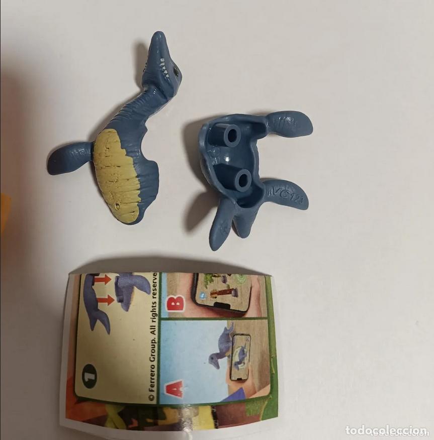 Figuras de goma Kinder: vc 098 98 dinosaurio dino natoons kinder 2026 bpz papel completo figura mu&ntilde;eco Plesiosaurus nessie