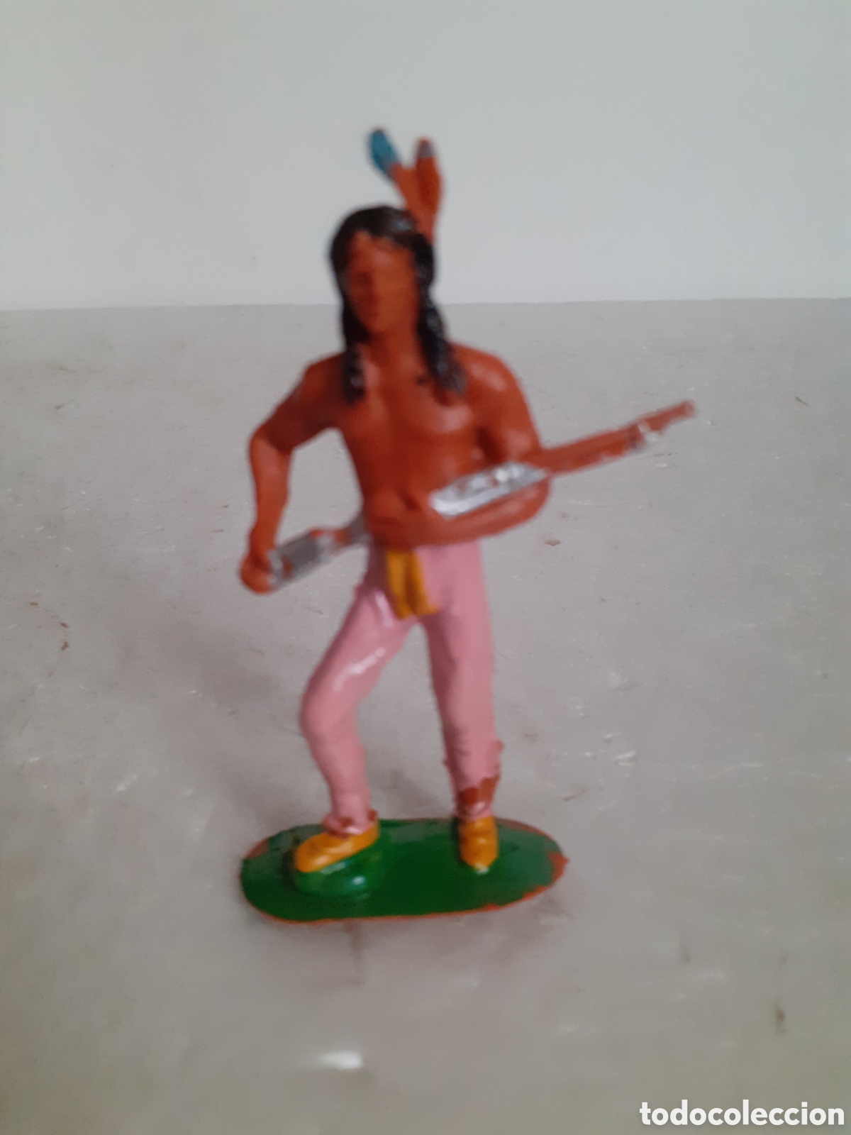 Figuras de goma y PVC: FIGURA GUERRERO INDIO PLASTICO JECSAN,PECH,REAMSA