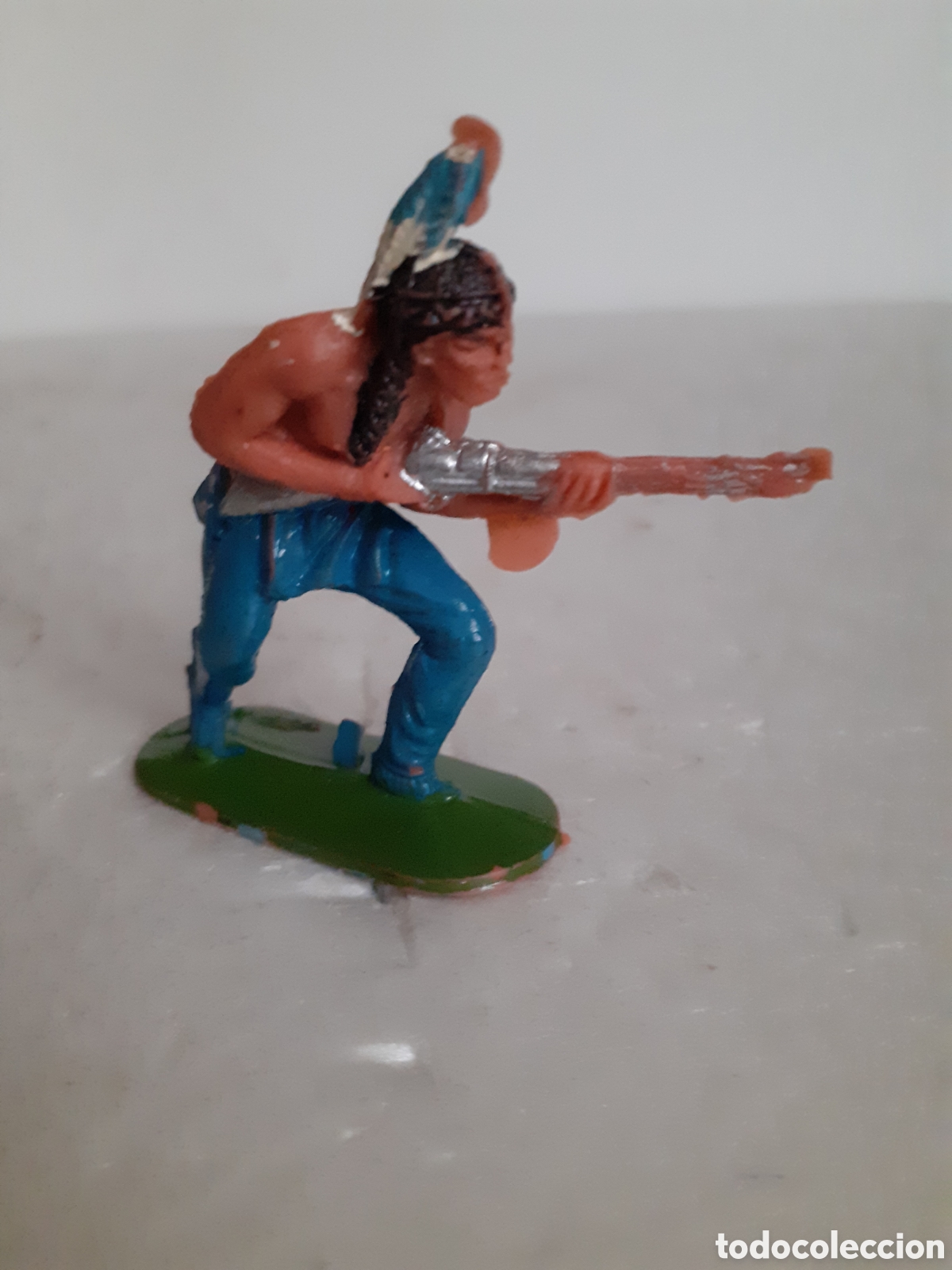 Figuras de goma y PVC: FIGURA GUERRERO INDIO PLASTICO JECSAN,PECH,REAMSA