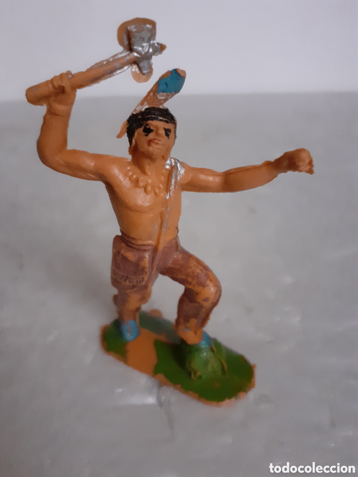 Figuras de goma y PVC: FIGURA GUERRERO INDIO PLASTICO JECSAN,PECH,REAMSA
