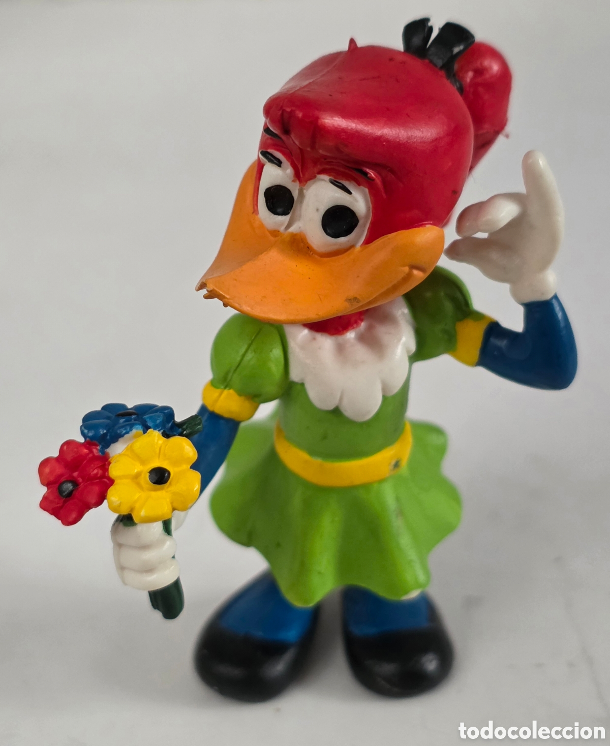 Figuras de goma y PVC: Figura goma pvc Winnie novia P&aacute;jaro Loco - Comics Spain 1984 Woody Woodpecker - Carpintero