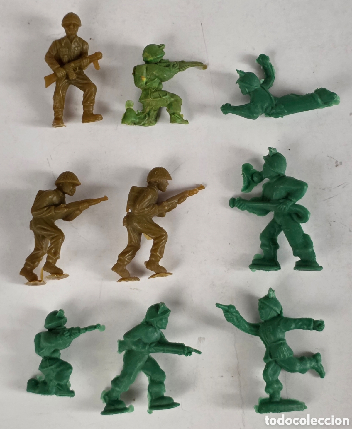 Rubber and PVC Figures: 9 Soldaditos pvc Segunda Guerra Mundial - Juguete Retro