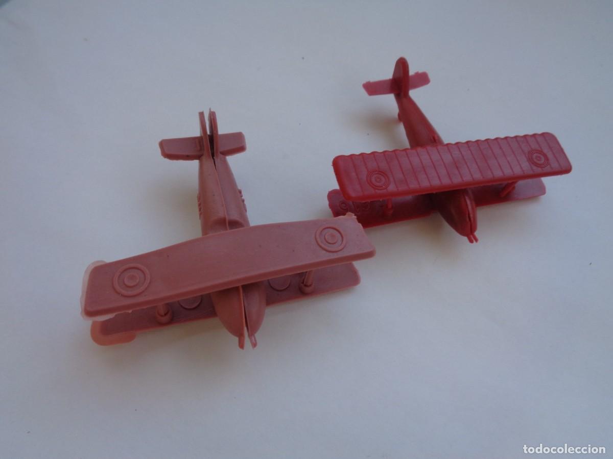 Figuras de goma y PVC: LOTE DE 2 AVIONES ANTIGUOS DE PLASTICO DE MONTAPLEX