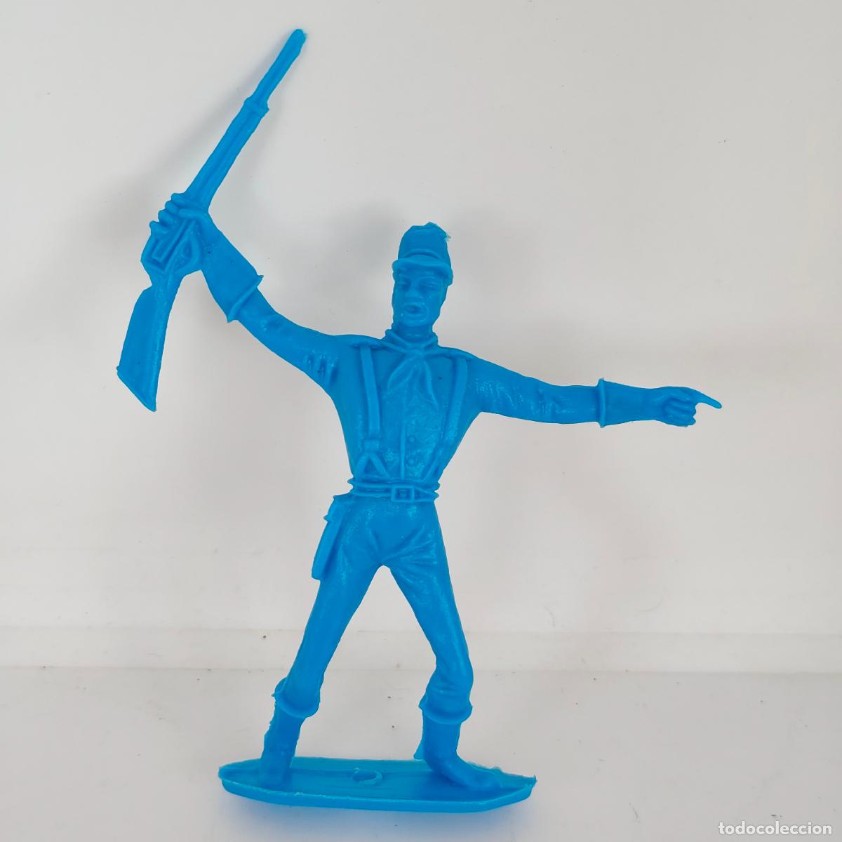 Figuras de goma y PVC: FIGURA MONOCROMA EN PLASTICO, soldado federal nordista CONFEDERADO, COMANSI , yankee