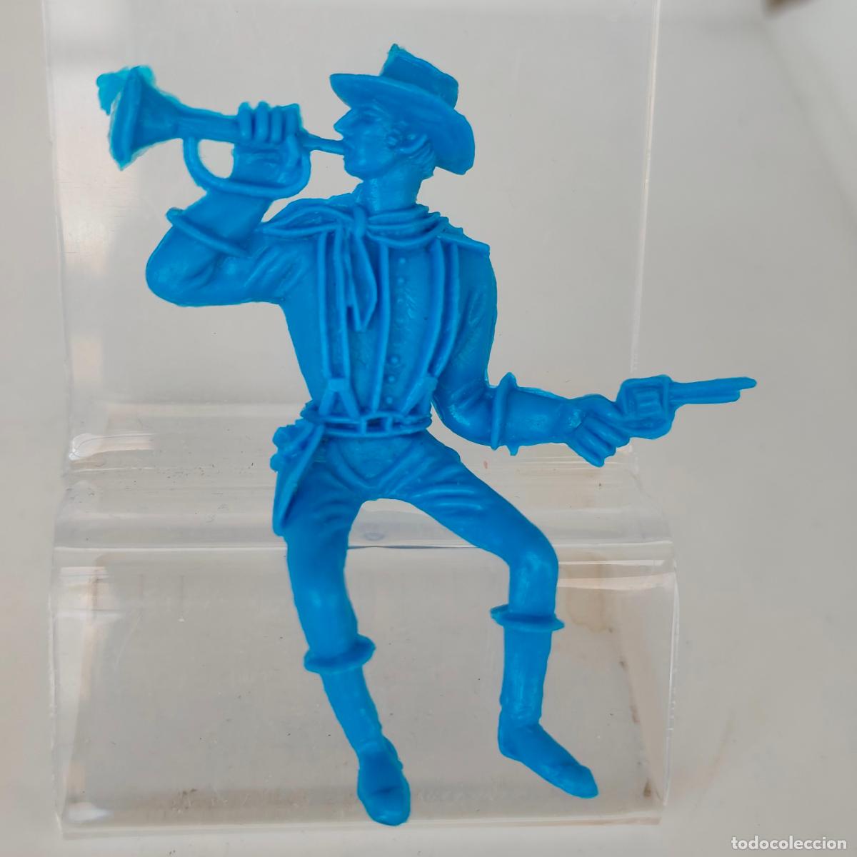 Figuras de goma y PVC: SEPTIMO CABALLERIA YANKEE FIGURA PL&Aacute;STICO 7 CM COMANSI JINETE SIN CABALLO TROMPETA PISTOLA