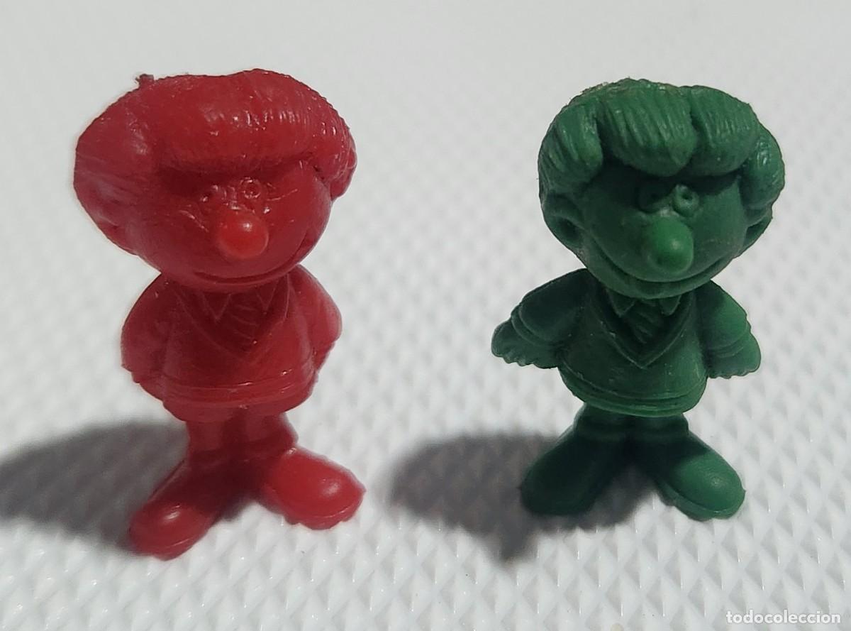Figuras de goma y PVC: ZIPI y ZAPE lote de 2 miniaturas DUNKIN monocromaticas VINTAGE