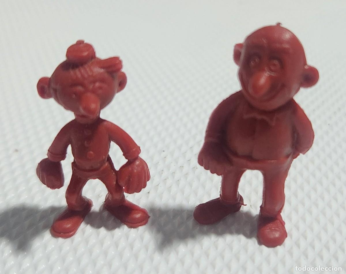 Figuras de goma y PVC: MORTADELO Y FILEMON lote de 2 miniaturas DUNKIN monocromaticas VINTAGE