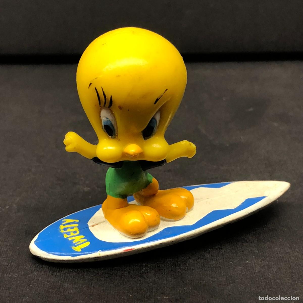 Figuras de goma y PVC: FIGURA DE PIOLIN - TWEENTY BIRD SURFER - LOONEY TUNES - WARNER BROS - VINTAGE - 6 CM / 1471