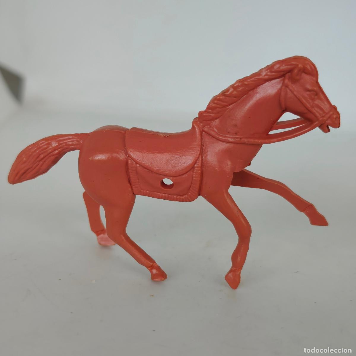 Figuras de goma y PVC: GOMARSA PECH REAMSA ? CABALLO NEGRO DE VAQUERO COWBOY SOLDADO OESTE MONOCOLOR NO INDIO A&Ntilde;OS 70-80