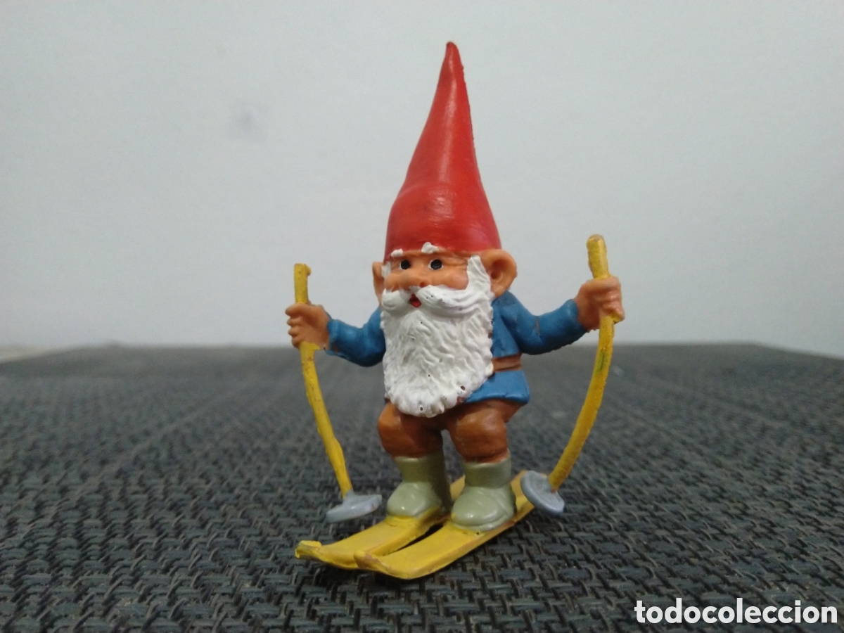 Figuras de goma y PVC: FIGURA PVC DAVID EL GNOMO SERIE DIBUJOS ANIMADOS A&Ntilde;OS 80 TV TELEVISION ESQUIS ESQUIANDO NIEVE