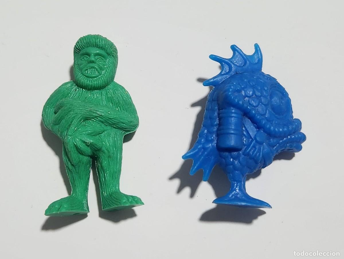 Figuras de goma y PVC: 2 MONSTRUOS MATUTANO lote de miniaturas monocrom&aacute;ticas VINTAGE a&ntilde;os '70s