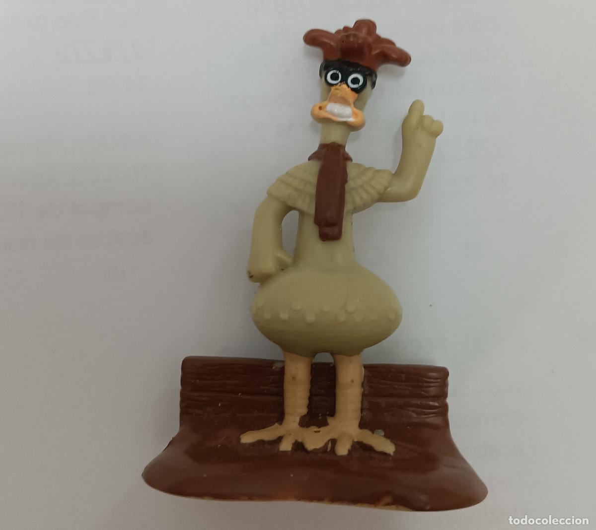 Figuras de goma y PVC: figura mu&ntilde;eco promocional cereales weetos weetabix pelicula pvc goma chicken run gallo gafas