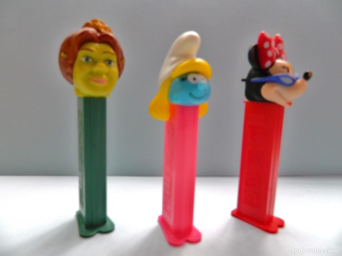 Figuras de goma y PVC dispensador PEZ: TRES ANTIGUOS DISPENSADORES DE CARAMELOS PEZ