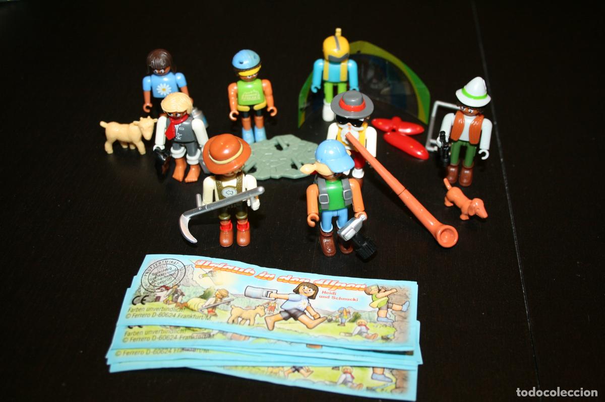 Figuras de goma Kinder: Kinder Ferrero 347 Costumbres de vida en los Alpes completa 8 fig + 8 bpz